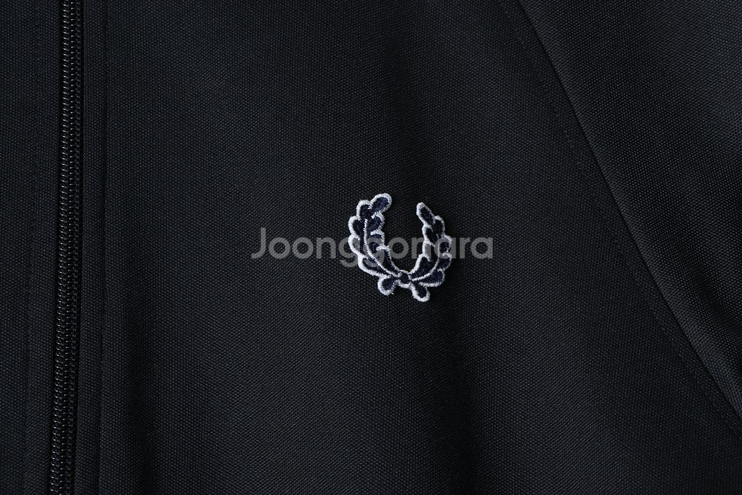 (S) 프레디페리 집업져지 트랙탑 블랙 면 올드스쿨--4