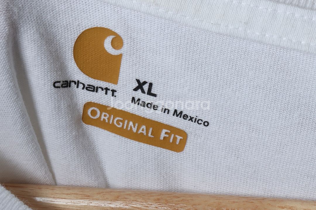 (XL-2XL) 칼하트 반팔 티셔츠 작은오염 화이트--7