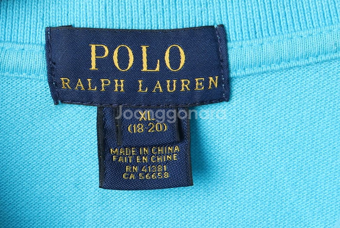 (L-XL) 폴로 랄프로렌 반팔 카라 티셔츠 하늘색--4
