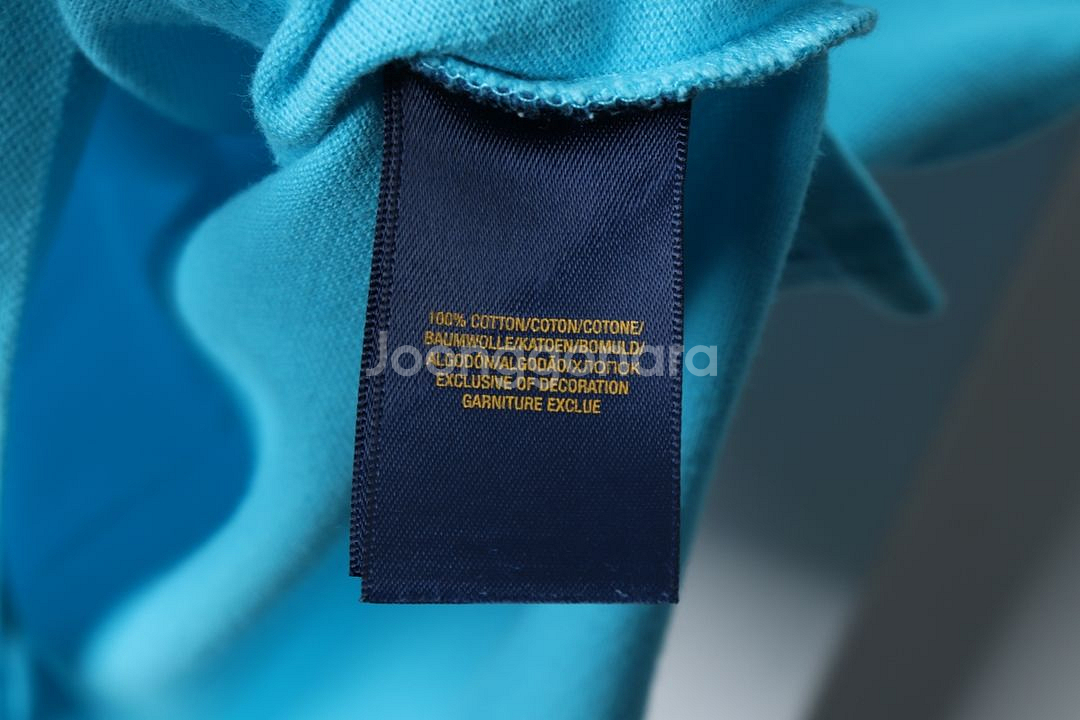 (L-XL) 폴로 랄프로렌 반팔 카라 티셔츠 하늘색--6