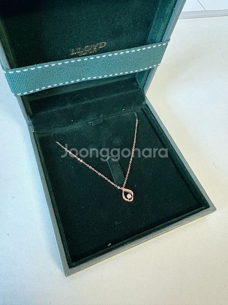 로이드 워터드롭 웨이브 14K 목걸이 LNN21102G--2