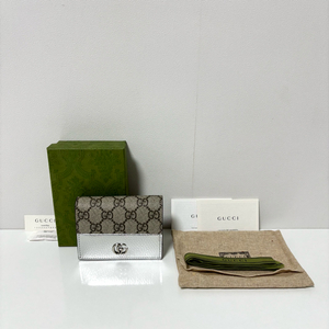 (새상품) 구찌 GG 마몽 수프림 레더 반지갑