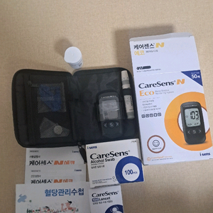 케어센스에코.혈당체크기..새상품.풀옵션.4만.무배.