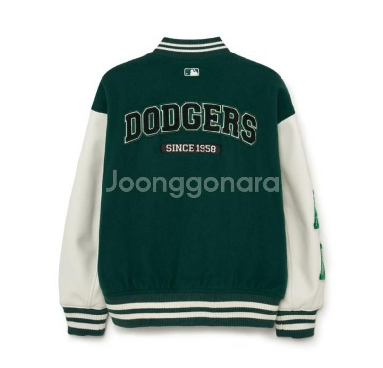 [새제품] MLB 울 와펜 소매배색 바시티자켓 L--1