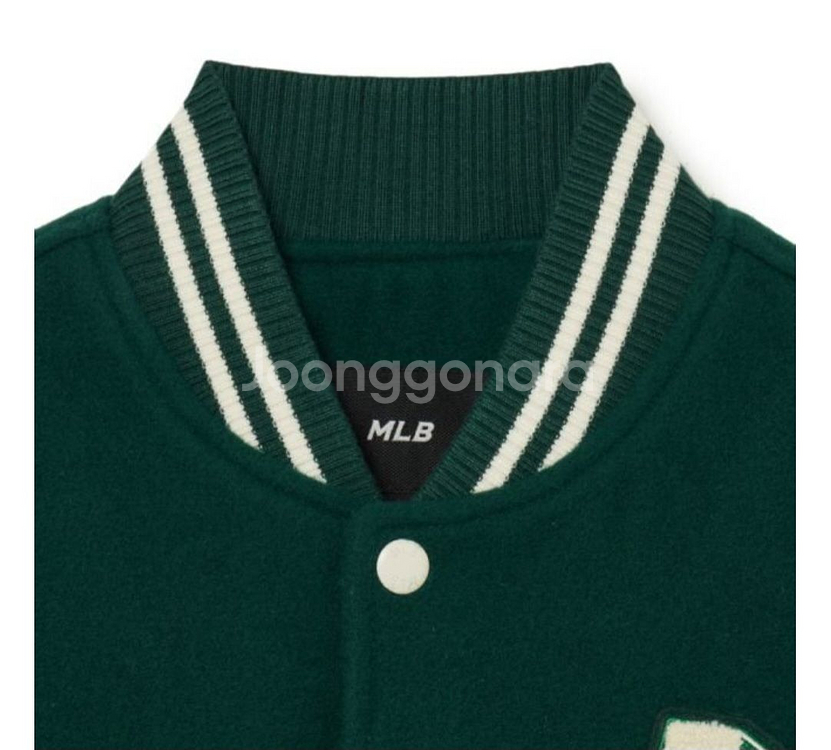 [새제품] MLB 울 와펜 소매배색 바시티자켓 L--2
