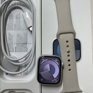 애플워치9 41mm 실버 애플케어보증 SS급