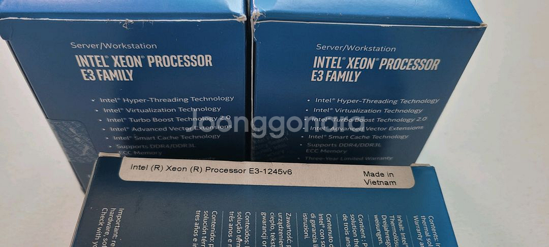 INTEL XEON E3-1245 V6 미사용 신품팝니--2