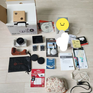 캐논 EOS M3 미러리스 카메라 +단렌즈+배터리2+필