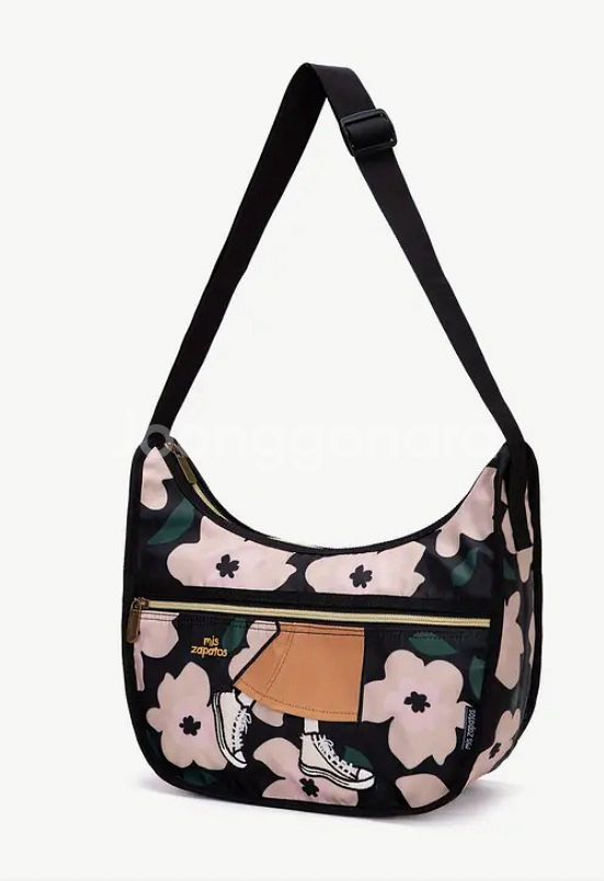 플라워 숄더백 크로스백--5