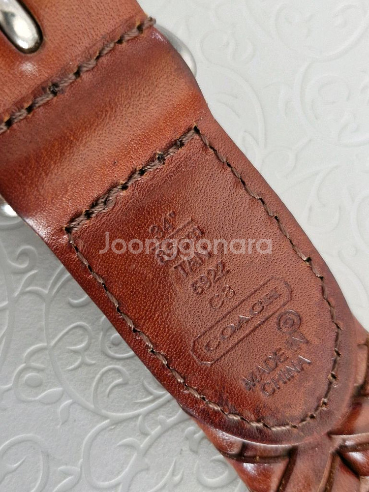 COACH 코치 가죽벨트 정품--3