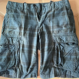 Gap 갭 블랙와치 블랙워치 카고 팬츠 반바지 32