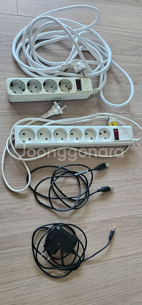 멀티탭 6구(2미터), 4구(5미터), USB 연결선,--0