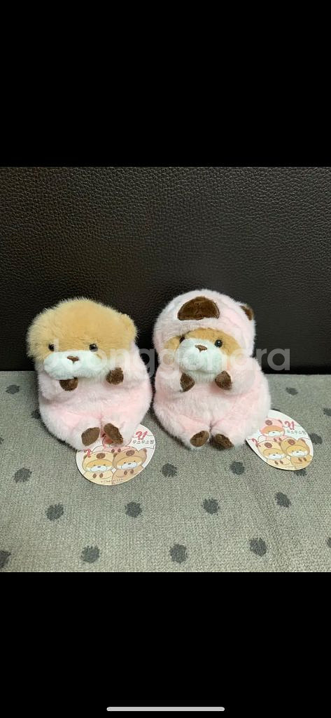 *새상품)정품 기니피그후드 속았지우소우소짱핑크 인형키링--0