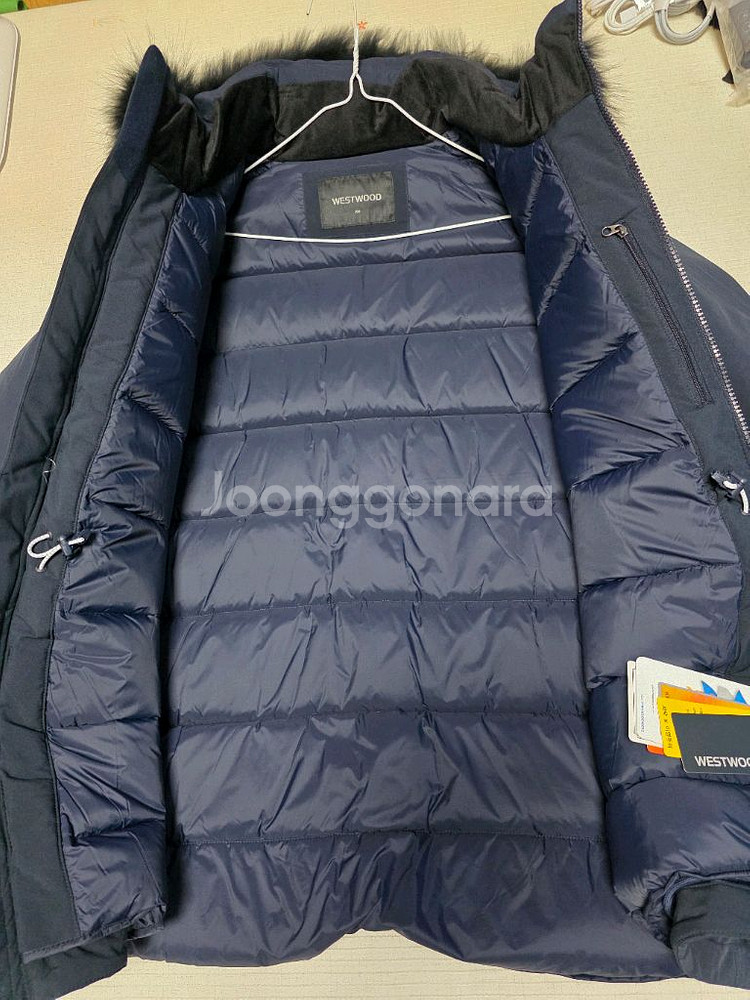 웨스트우드 남성 라쿤퍼 중기장 헤비다운 새상품 팔아요.--5
