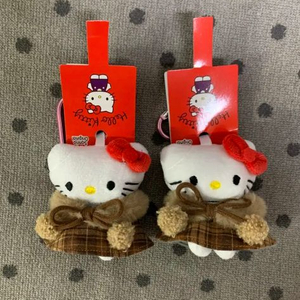 *새상품)헬로키티 인형키링 브라운망토 산리오