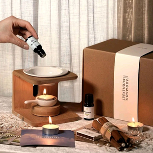 로이체 아로마오일 버너 선물세트(월넛/라벤더+로즈마리)