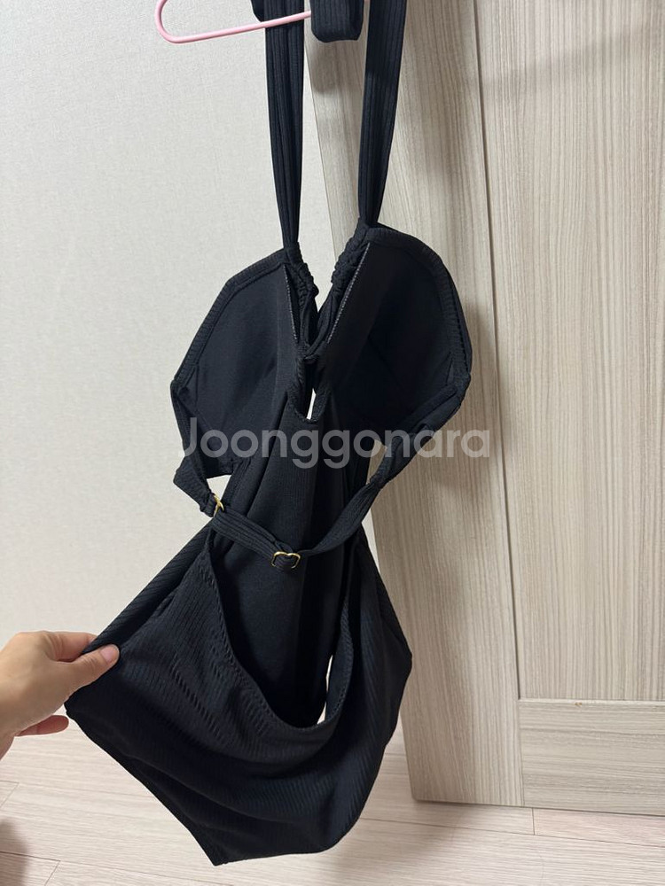 글래머 꼬임 블랙 여성 여자 수영복 원피스(55-66)--1