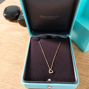 티파니 목걸이 오픈하트 정품 18k 금목걸이 11mm