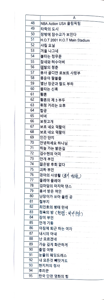 한국영화 비디오테이프--4
