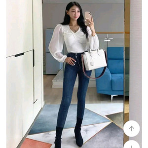 (1번착용) 블라우스 시스루 티셔츠 긴팔 하객룩
