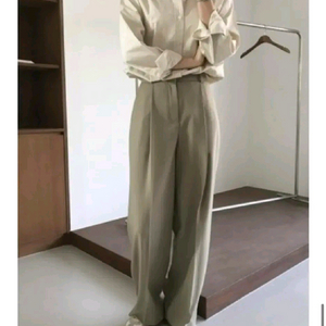 프롬제이 와이드 핀턱 슬랙스 S