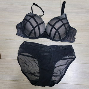 블랙 망사 80a 브라 90 팬티 세트 속옷 언더웨어