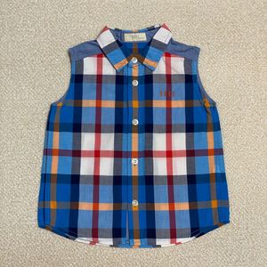 (정품) 닥스 키즈 하운드체크 나시 셔츠 100 3Y