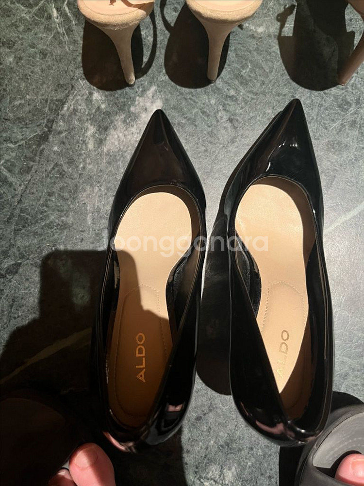 알도 여성 힐 230사이즈 블랙 애나멜--0