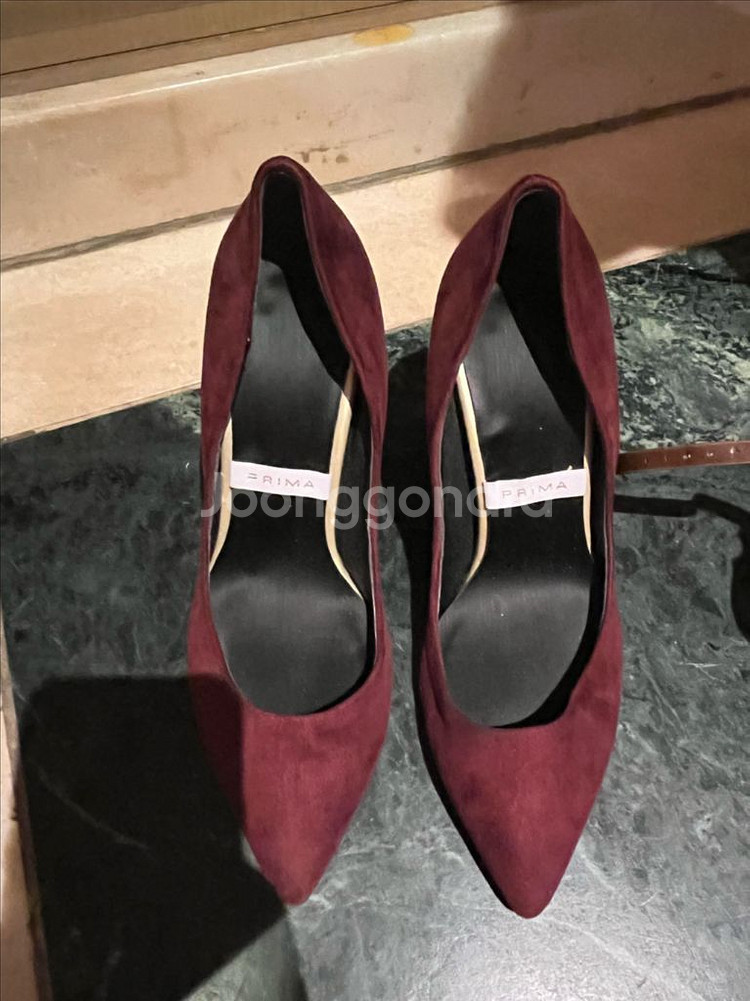 여성 보세 힐 230사이즈 (와인 스웨이드)--1