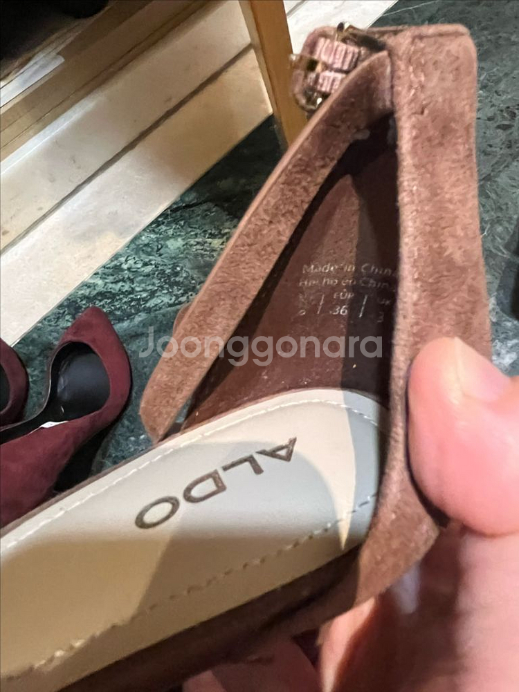 알도 여성 힐 230사이즈 브라운 스웨이드--4