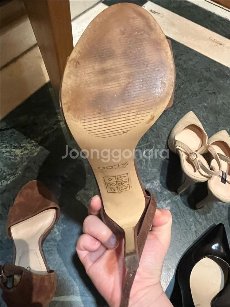 알도 여성 힐 230사이즈 브라운 스웨이드--2