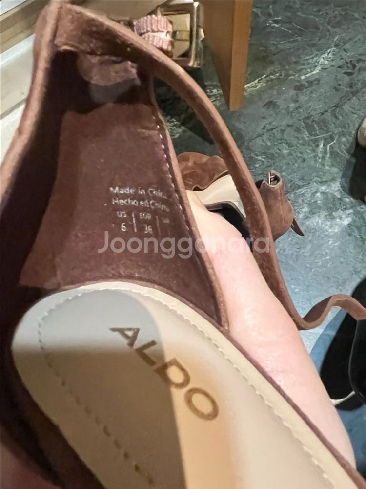 알도 여성 힐 230사이즈 브라운 스웨이드--6