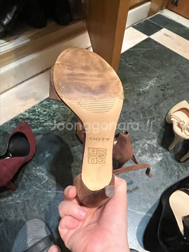 알도 여성 힐 230사이즈 브라운 스웨이드--5