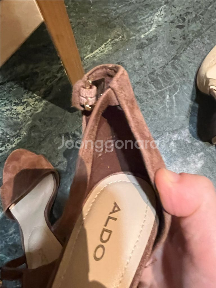 알도 여성 힐 230사이즈 브라운 스웨이드--3