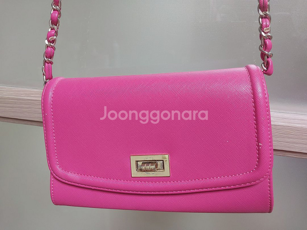 엘레강스 핫핑크 체인 숄더백--0