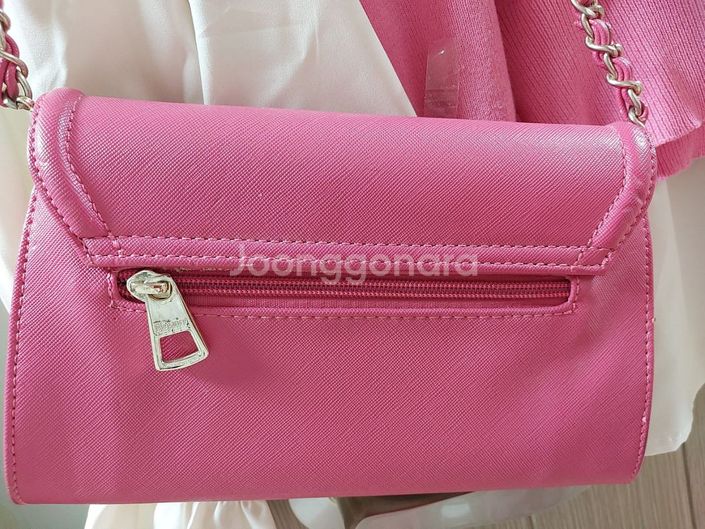 엘레강스 핫핑크 체인 숄더백--2