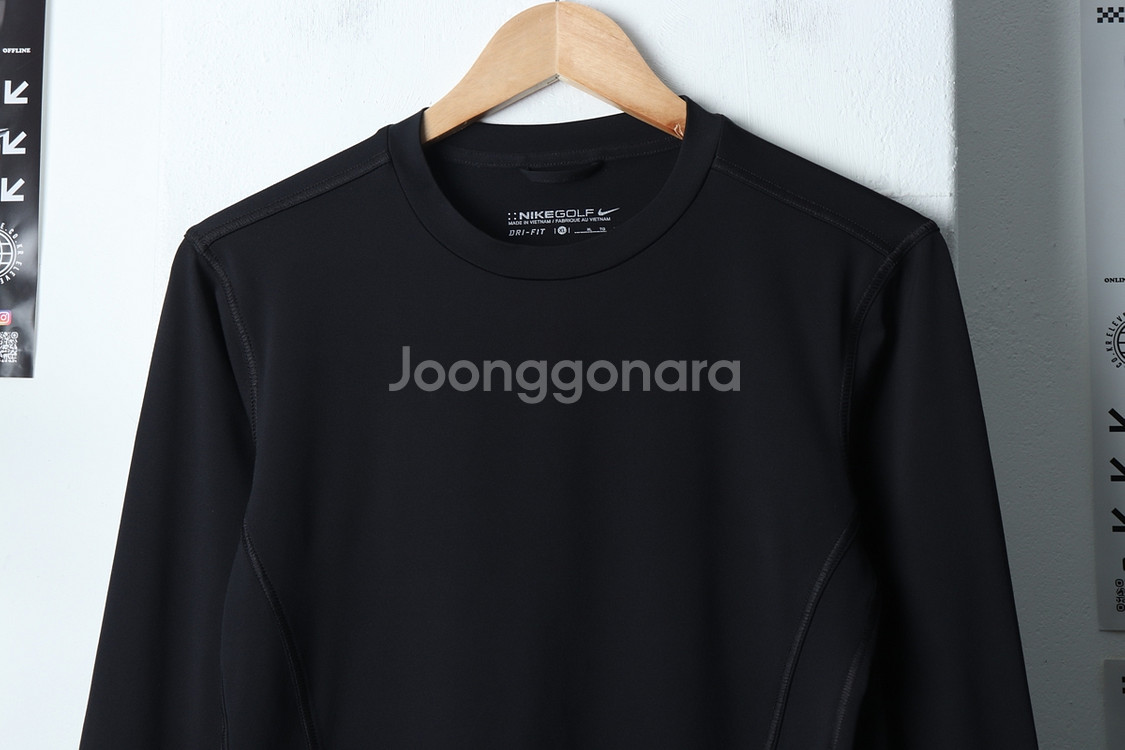 (XL) 나이키 긴팔티셔츠 폴리 골프 블랙--2