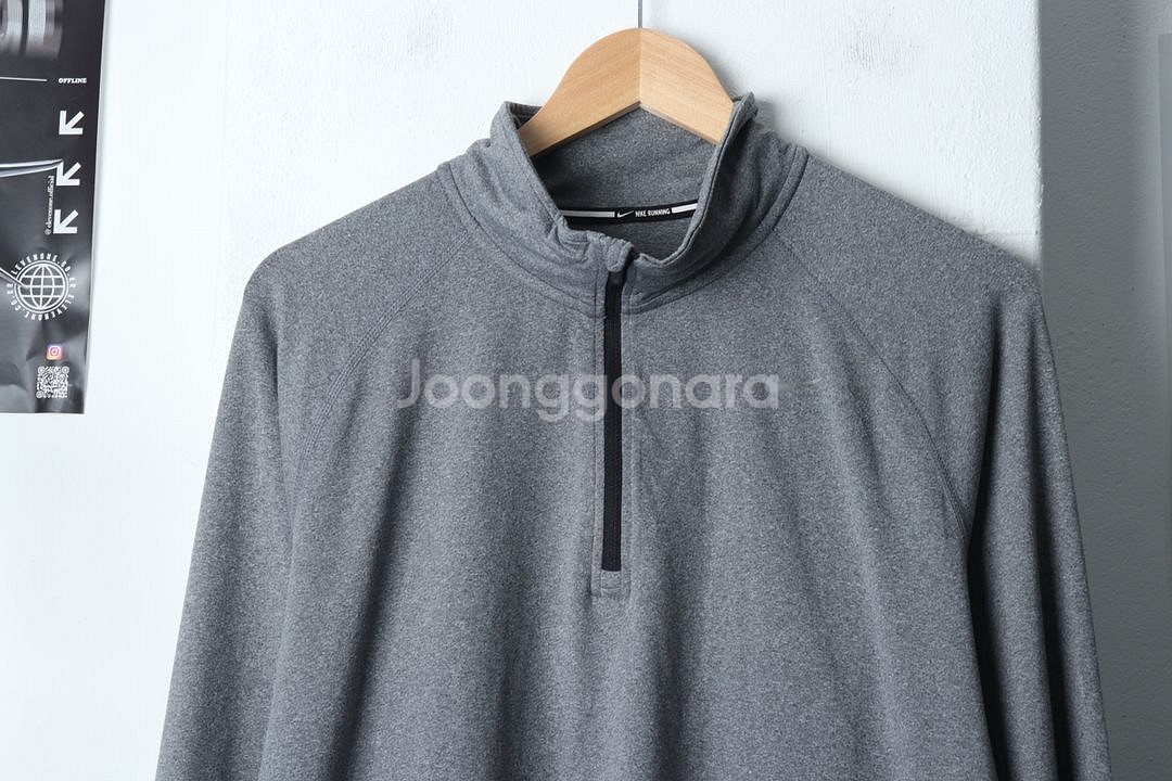 (2XL) 나이키 긴팔티셔츠 기능성 폴리 반집업--2