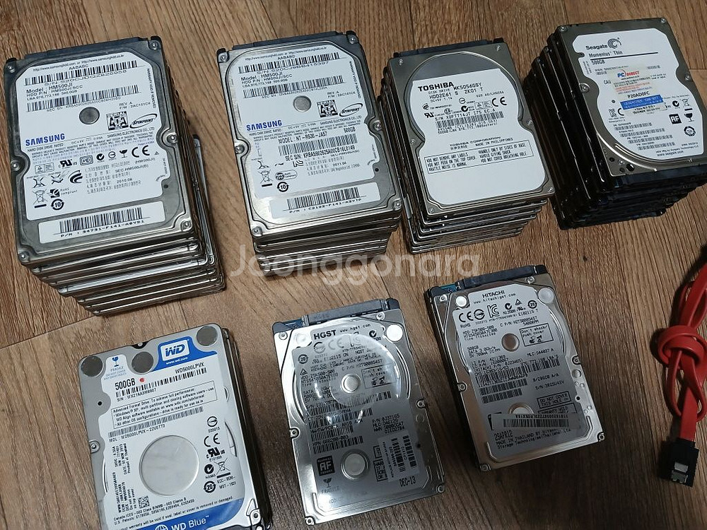 노트북 HDD 500GB 2.5인치 윈도우10 유틸등--1
