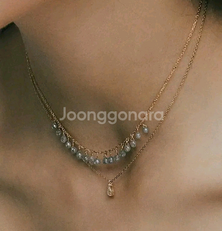 18k도나앤디드롭그레이다이아목걸이--2