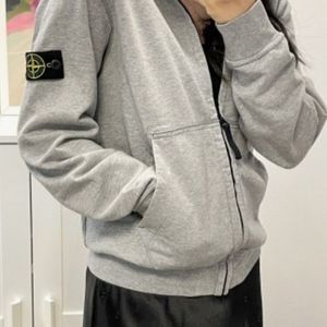 스톤아일랜드 후드집업 그레이 L