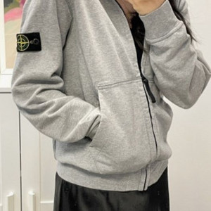 스톤아일랜드 후드집업 그레이 L