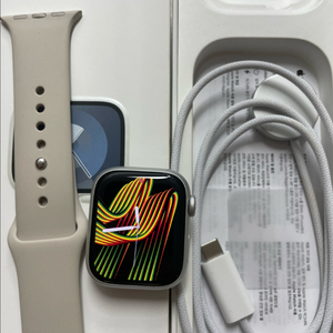 애플워치9 41mm 실버 애플케어+