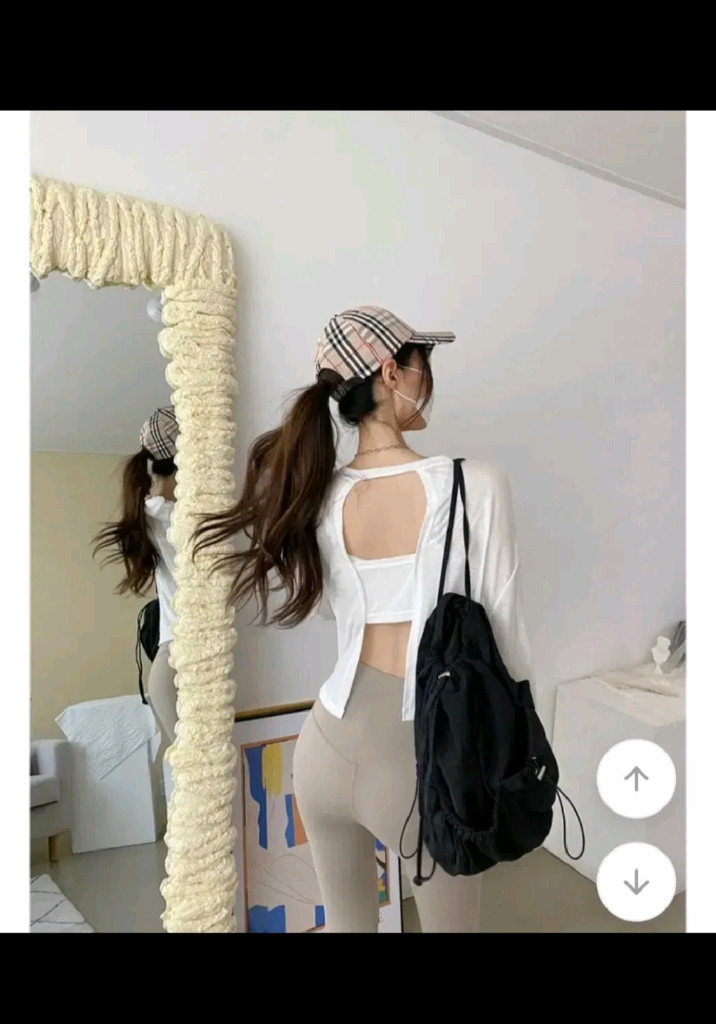 (1번 착용) 모자 캡모자 체크 베이지 볼캡 이미지