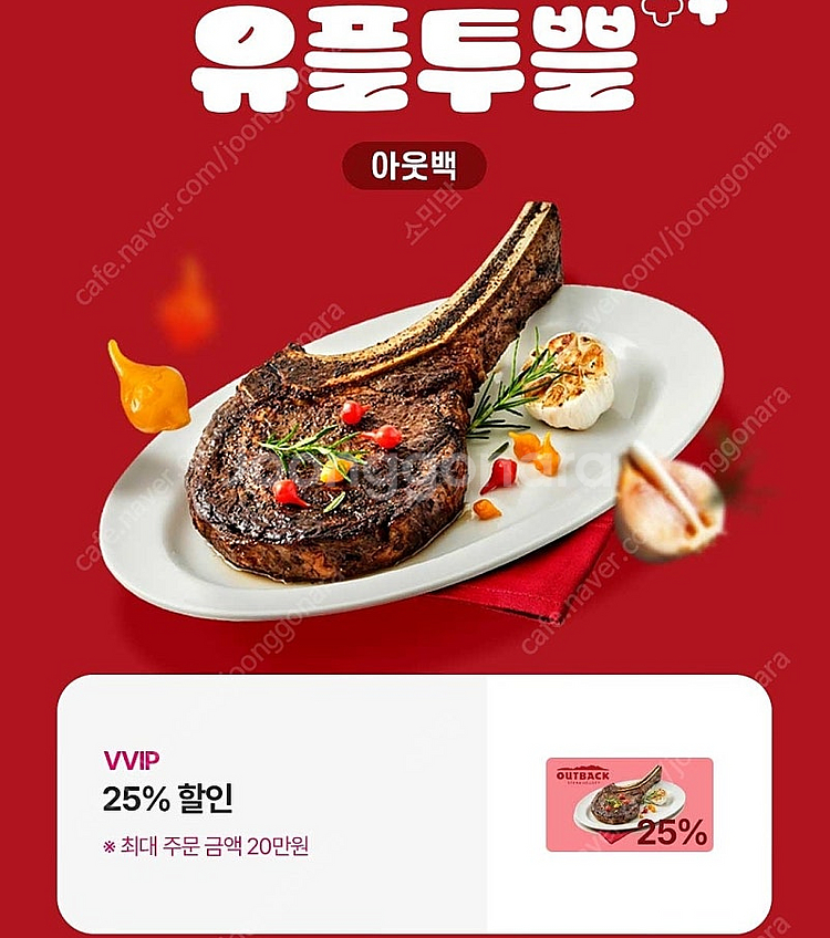 아웃백25%할인쿠폰(최대20만원)--0