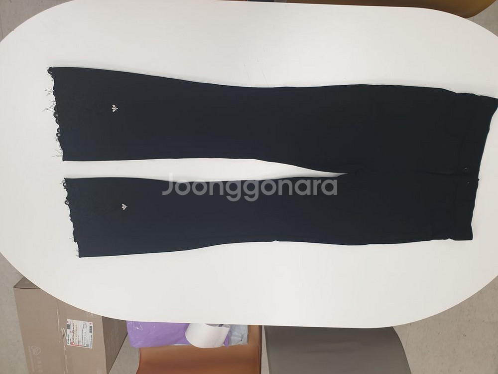 캐주얼 블랙 나팔바지 슬림핏 하이웨스트 얇은 부츠컷 빅--9