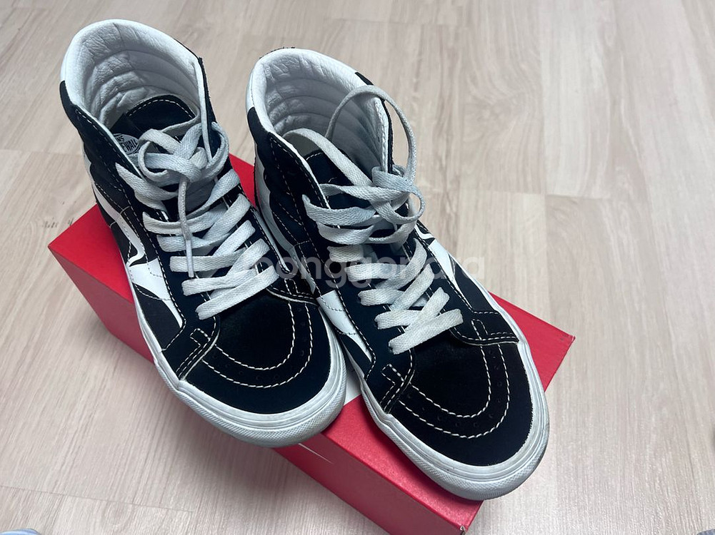 반스 vans 스케이트 하이 리이슈 블랙 240사이즈--2