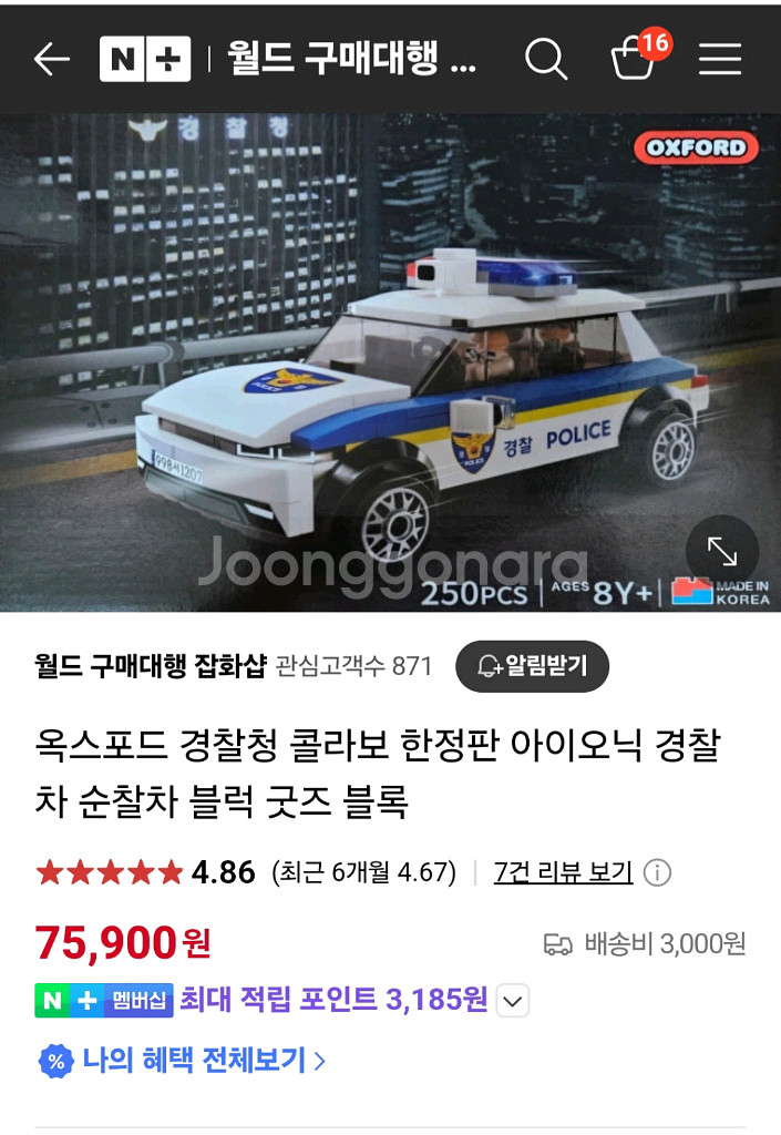 옥스포드 경찰청 콜라보 한정판 아이오닉 순찰차--2
