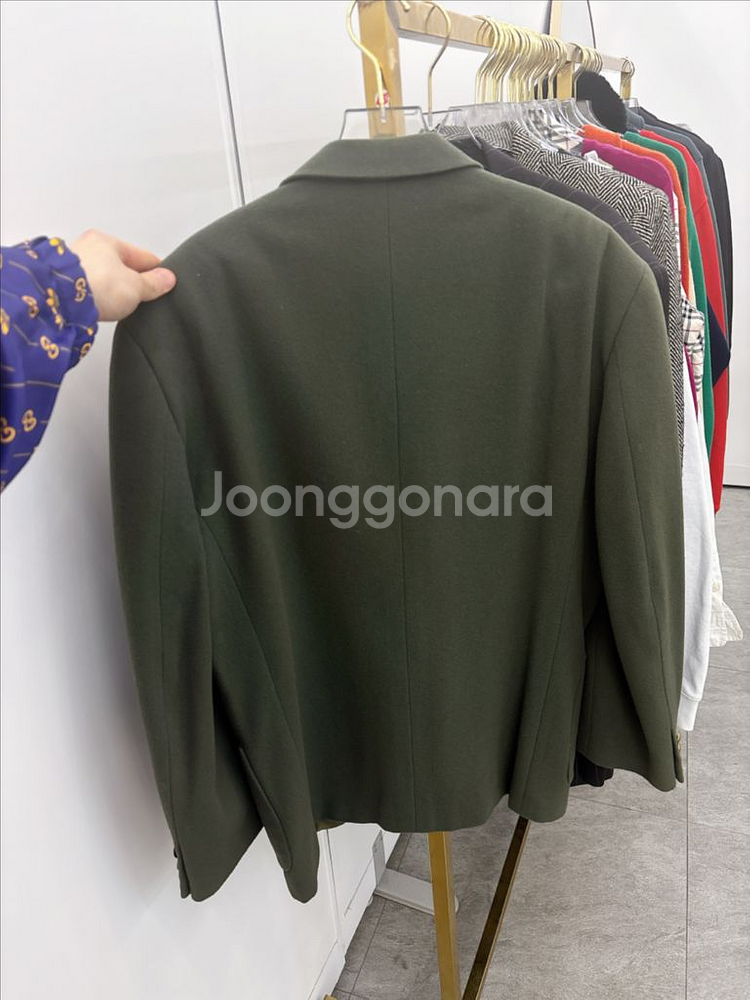 빈티지 디올 카키 금장 블레이저--3