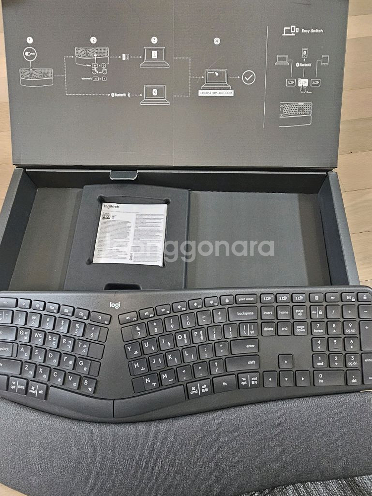 로지텍 인체공학 ergo k860 키보드. 국내 정발--2